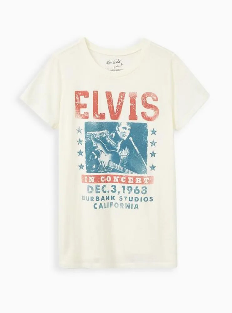 Classic Fit Crew Tee - Elvis White