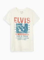 Classic Fit Crew Tee - Elvis White