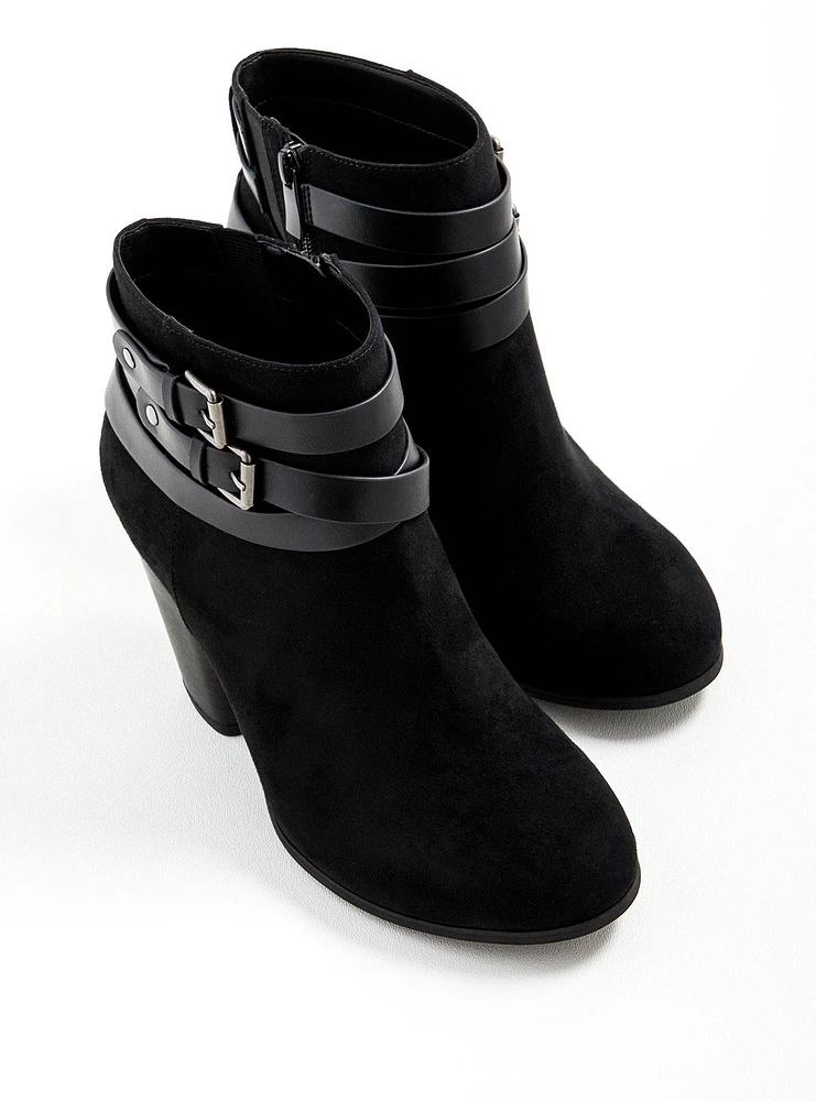 Buckle Heel Bootie (WW