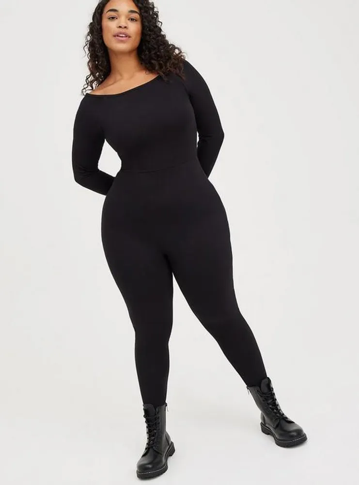 Premium Long Sleeve Catsuit - Black