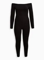 Premium Long Sleeve Catsuit - Black