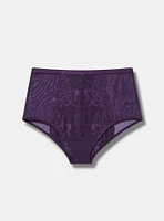 High-Rise Floral Lace Brief Panty
