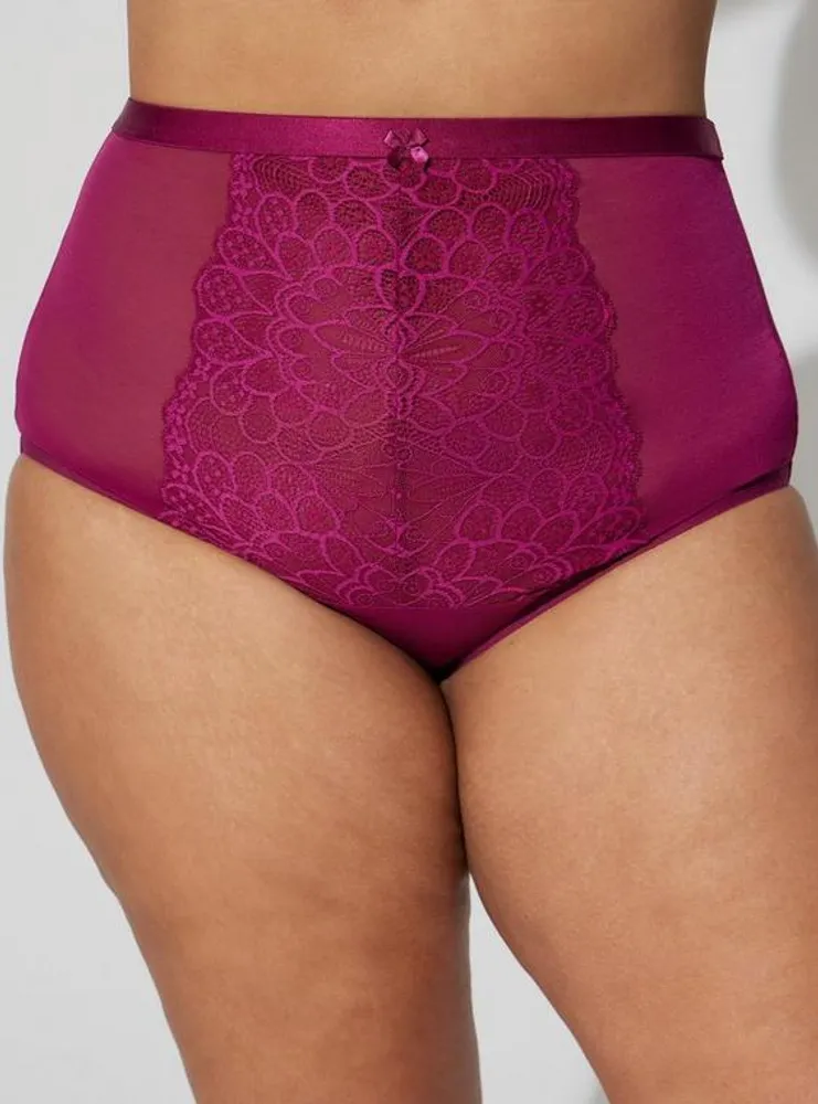 Peacock Lace High-Rise Brief Keyhole Panty
