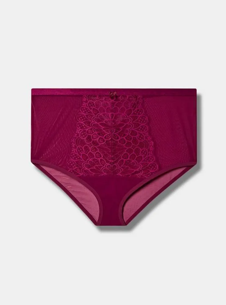 Peacock Lace High-Rise Brief Keyhole Panty