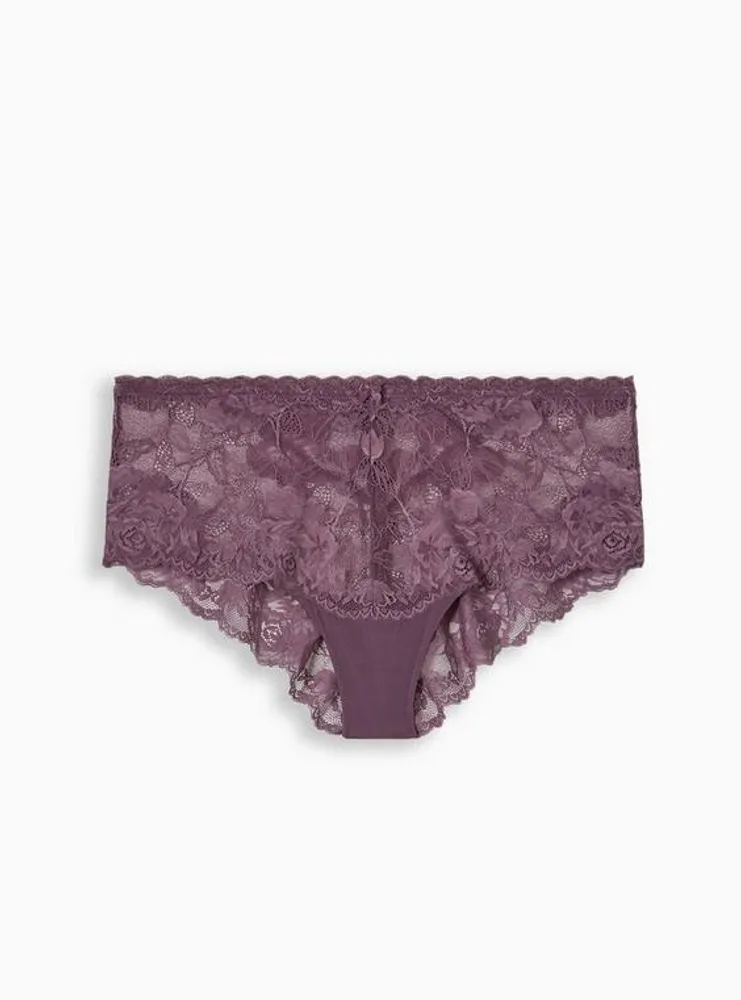 TORRID Floral Lace Cheeky Panty With Open Back Slit