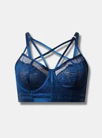 torrid, Intimates & Sleepwear, Torrid Blue Strappy Studded Lace Wirefree  Bralette Size