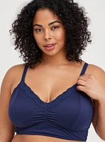 Lightly Lined Microfiber Longline Bralette