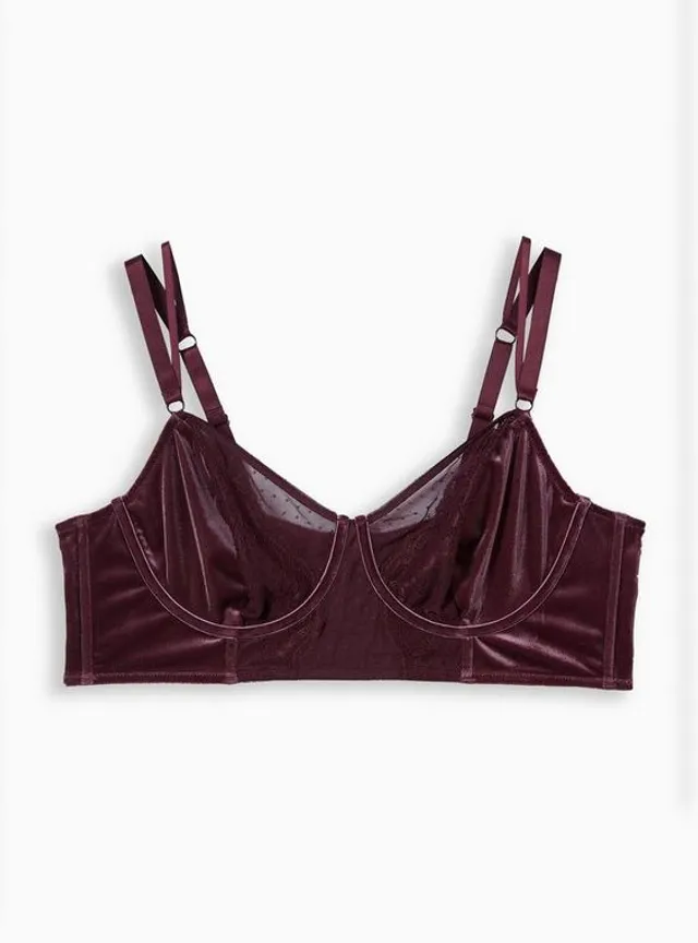 TORRID Velour And Lace Underwire Bra