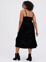 Midi Velvet Skater Dress