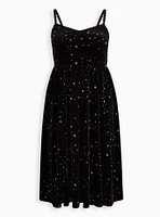 Midi Velvet Skater Dress