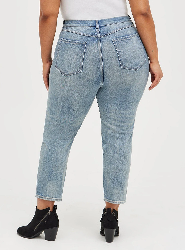 Mom Jean Straight Premium Classic Denim High-Rise