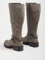 Quilted Chain Knee Boot (WW)