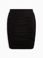 Cinched Mini Skirt - Super Soft Black