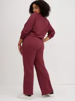 Classic Fit Flare Pant - Ultra Soft Fleece Heather Wine