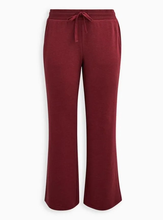 TORRID Classic Fit Flare Pant - Ultra Soft Fleece Heather Wine