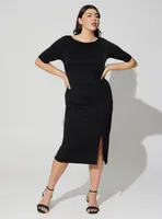 Midi Studio Cupro Bodycon Dress