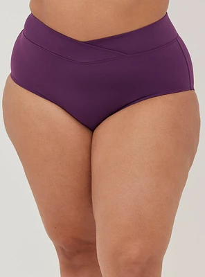 High Waist Wrap Rise Swim Bottom