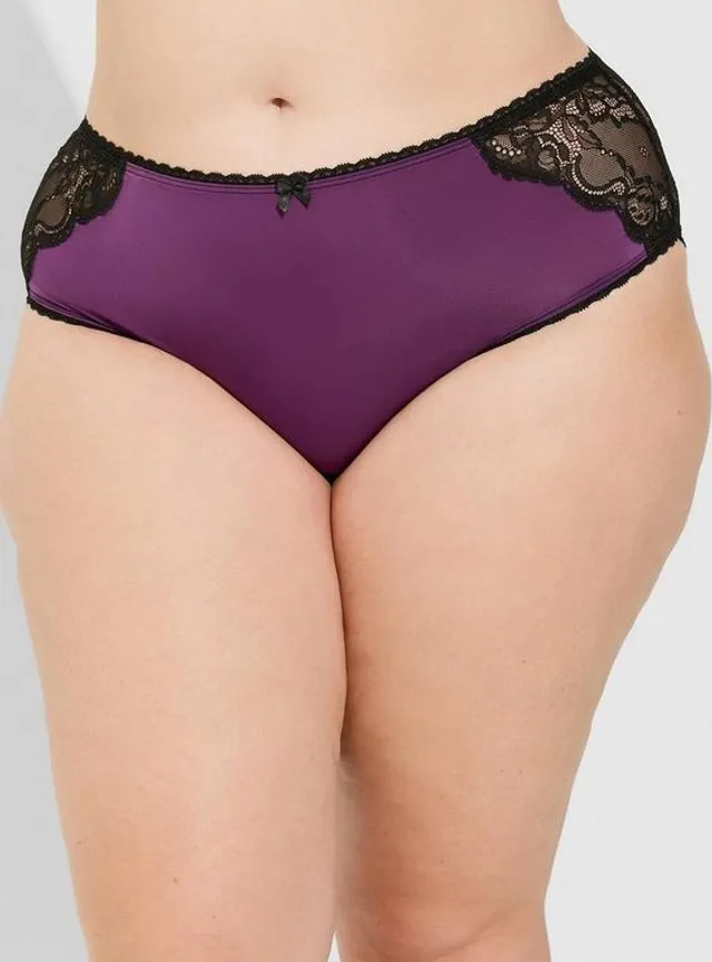Plus Size - Simply Lace Hipster Panty With Bow Cage Back - Torrid