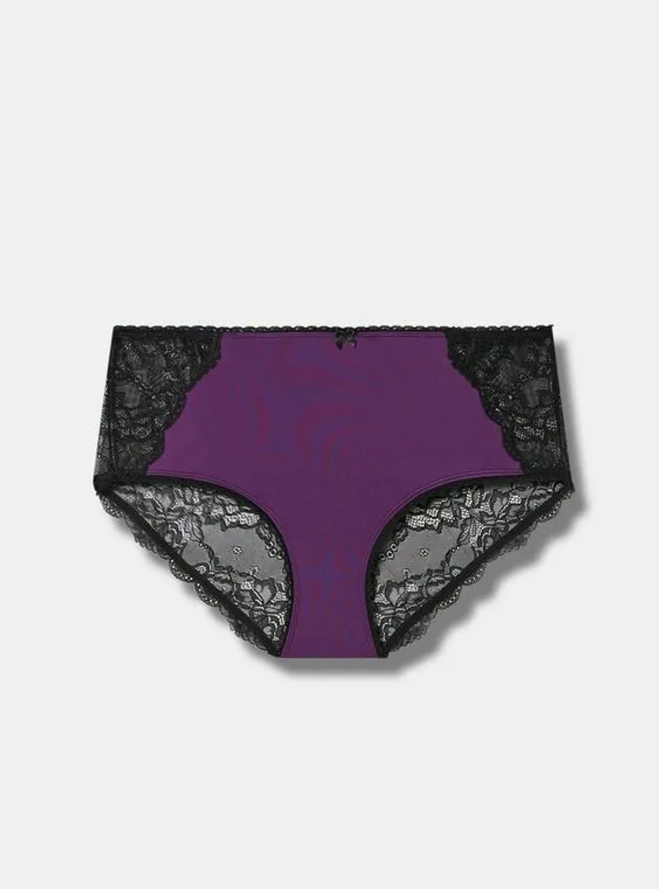 Microfiber Mid Rise Hipster Lace XO Back Panty