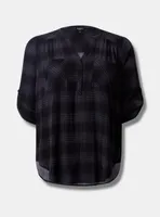 Harper Rayon Slub Pullover 3/4 Sleeve Blouse