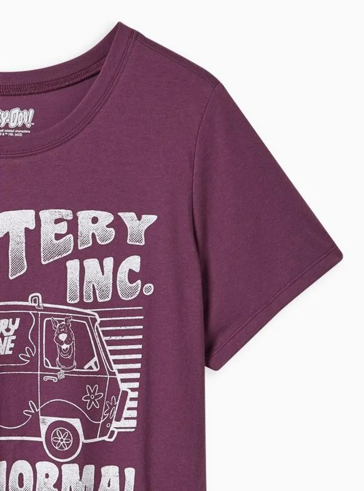 Classic Fit Crew Tee - Cotton Scooby Doo Mystery Machine Purple