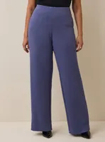 Pull-On Wide Leg Studio Cupro High-Rise Pant