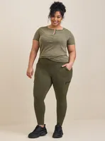 Happy Camper Performance Core Full Length Active Legging With Cargo Pocket