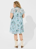 Mini Chiffon Smocked Dress