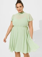 Mini Chiffon Smocked Dress