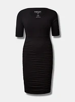 Mini Super Soft Elbow Sleeve Bodycon Dress