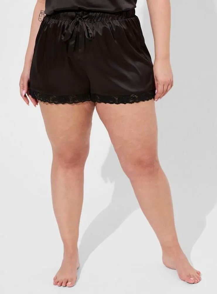 Dream Satin Lace Trim Sleep Short