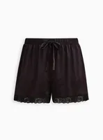 Dream Satin Lace Trim Sleep Short