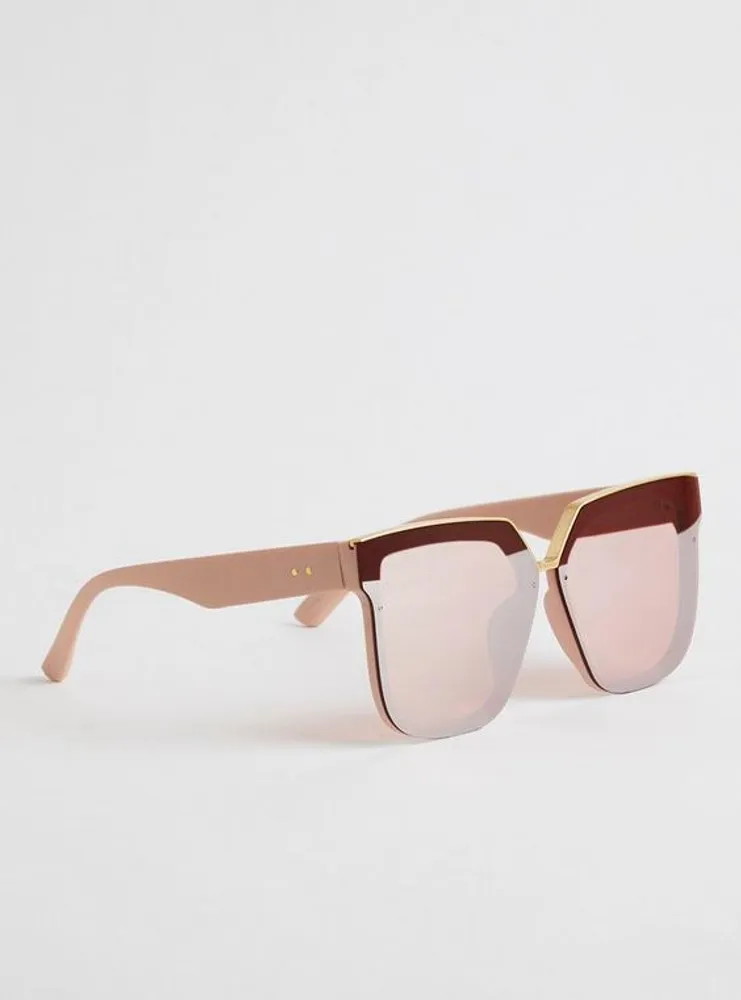 Square Oversized Sunglasses - Blush