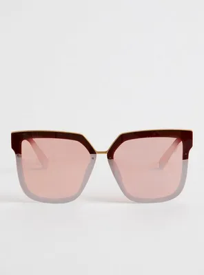 Plus Size - Square Oversized Sunglasses - Blush - Torrid