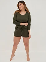 Light Weight Hacci Long Sleeve Lounge Tee