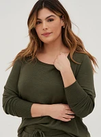 Light Weight Hacci Long Sleeve Lounge Tee