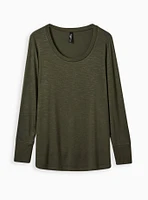 Light Weight Hacci Long Sleeve Lounge Tee