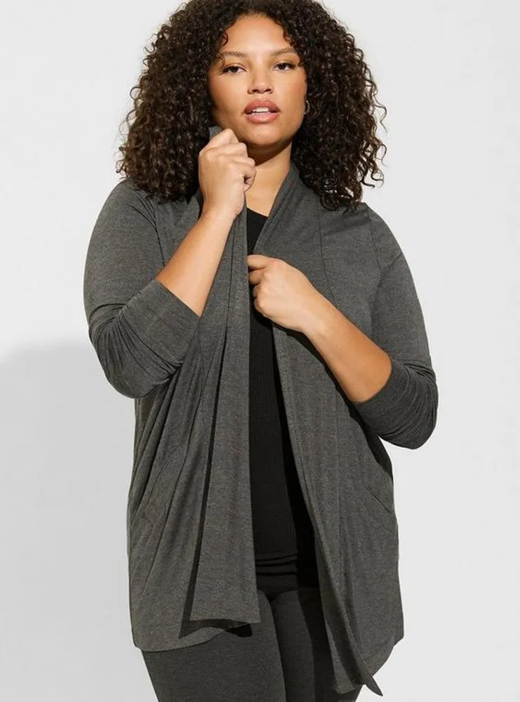 Plus Size - Everyday Soft Cardigan Crew Sweater - Torrid