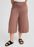 Crop Wide Leg Smocked Waist Pant