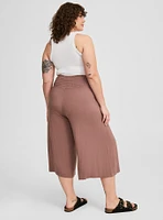 Crop Wide Leg Smocked Waist Pant