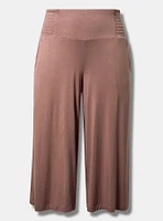 Crop Wide Leg Smocked Waist Pant