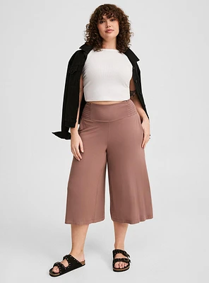 Crop Wide Leg Smocked Waist Pant