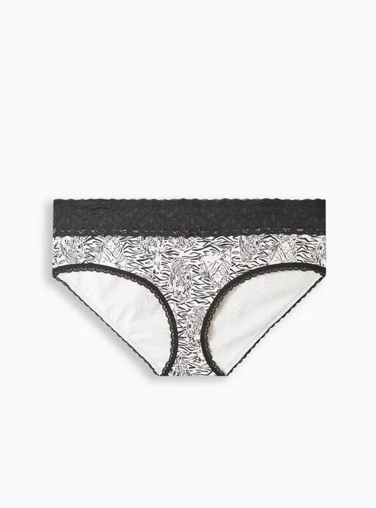 Cotton Mid-Rise Hipster Keyhole Panty