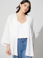 Gauze Crochet Inset Kimono