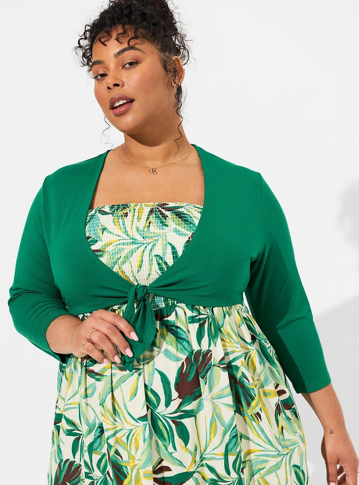 Super Soft Shrug Tie-Front