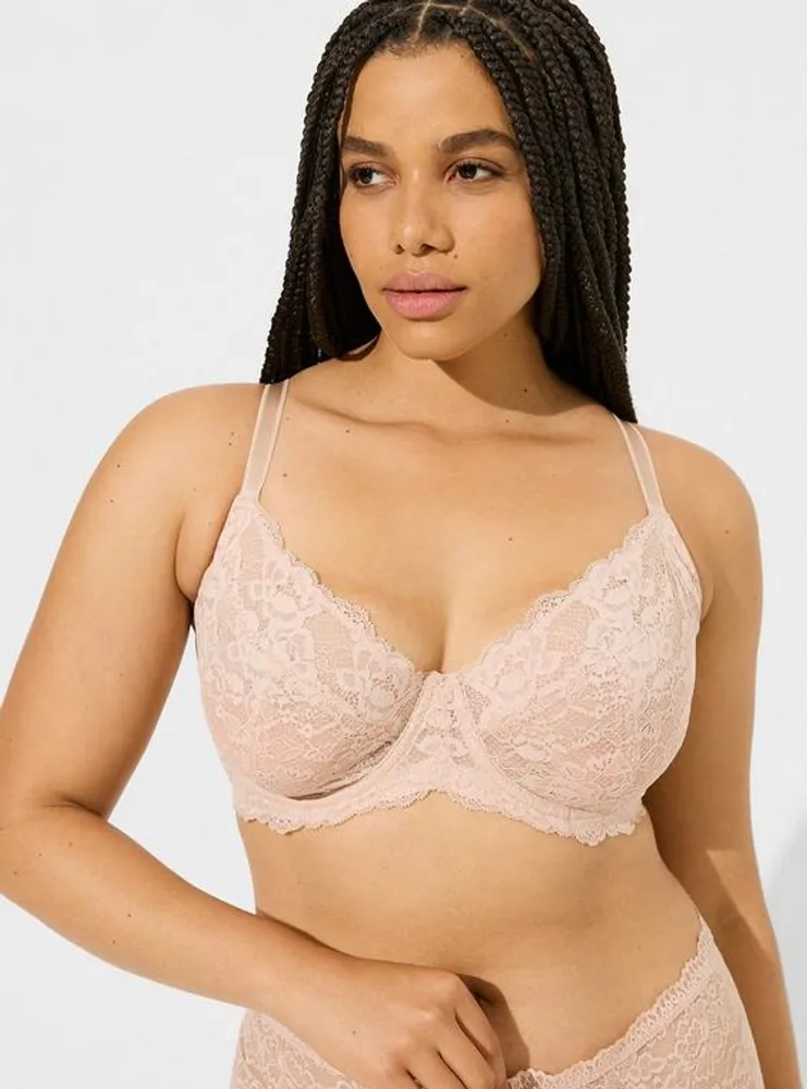 TORRID Full-Coverage Balconette Lightly Lined Exploded Floral Lace 360° Back  Smoothing™ Bra