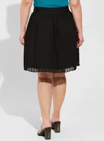 Chiffon Pleated Mini Skirt
