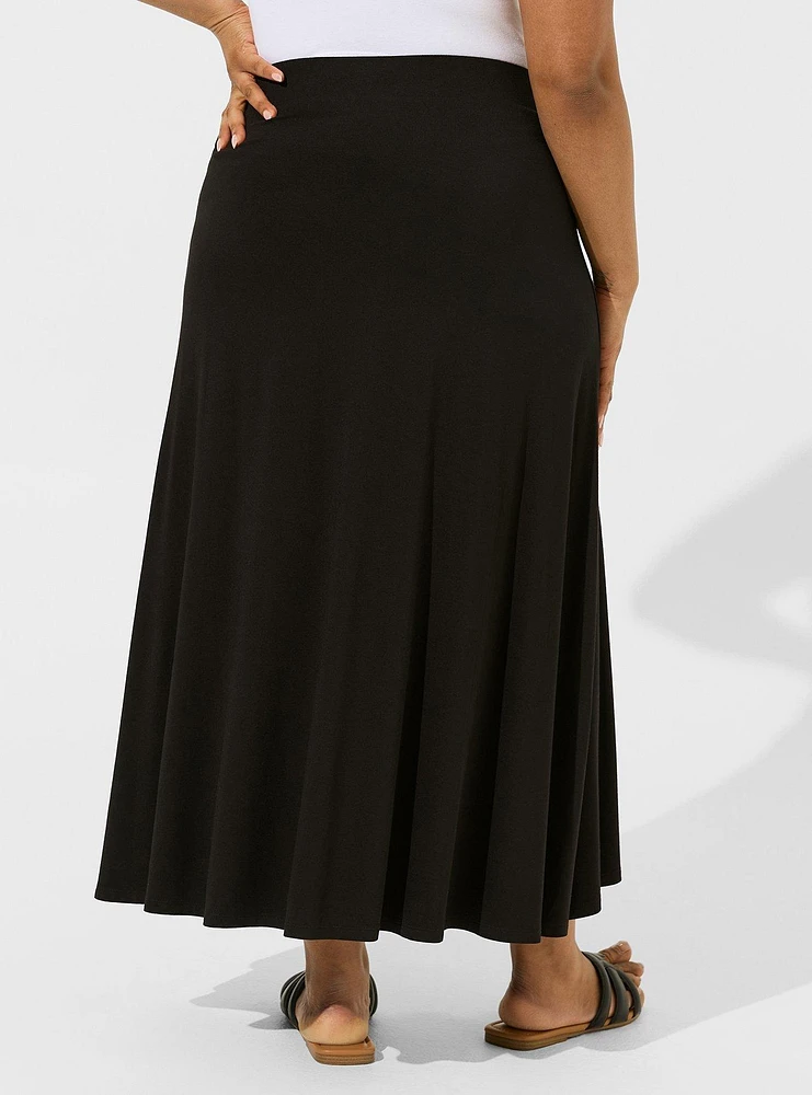 Maxi Jersey Side Slit Skirt