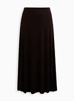 Maxi Jersey Side Slit Skirt