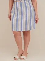 Mini Linen High Waisted Skirt